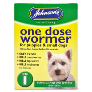 Johnsons - One Dose Wormer - Up to 8kg