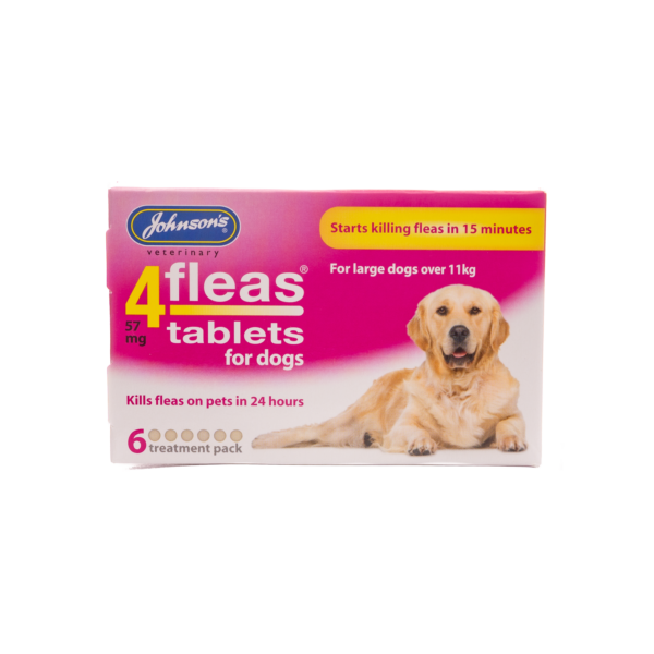Johnsons - 4Fleas Tablets - Over 11kg x6 Tablets