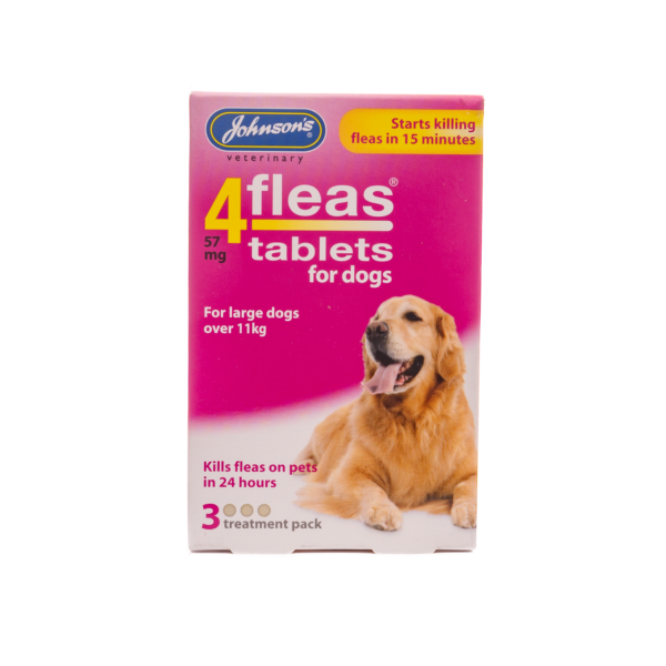 Johnsons - 4Fleas Tablets - Over 11kg x3 Tablets