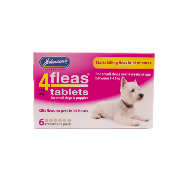 Johnsons - 4Fleas Tablets - 1-11kg x6 Tablets