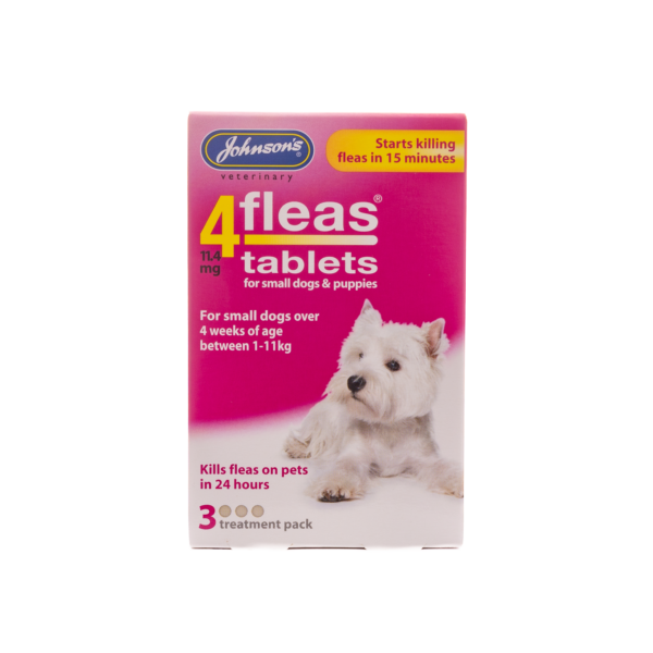Johnsons - 4Fleas Tablets - 1-11kg x3 Tablets