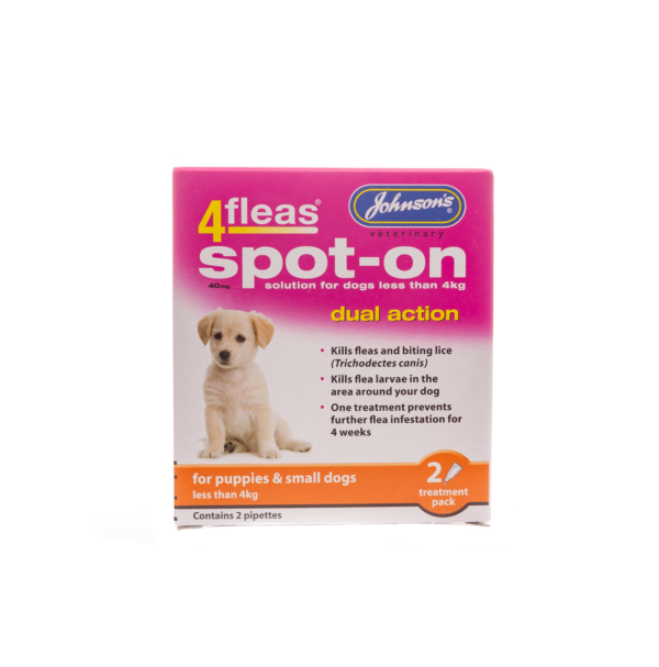 Johnsons - 4Fleas Spot on Under 4kg